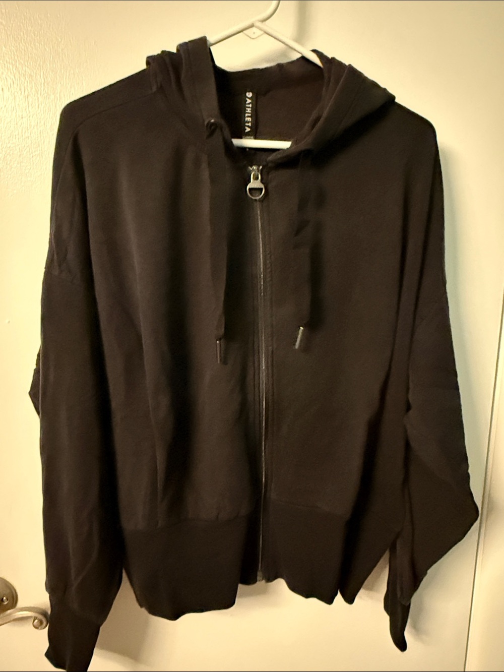 Athleta Women's Black Zip-Up Hoodie Sweatshirt